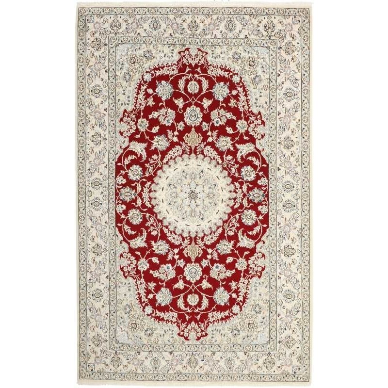 tappeto persia nain fine con seta cm 155x251