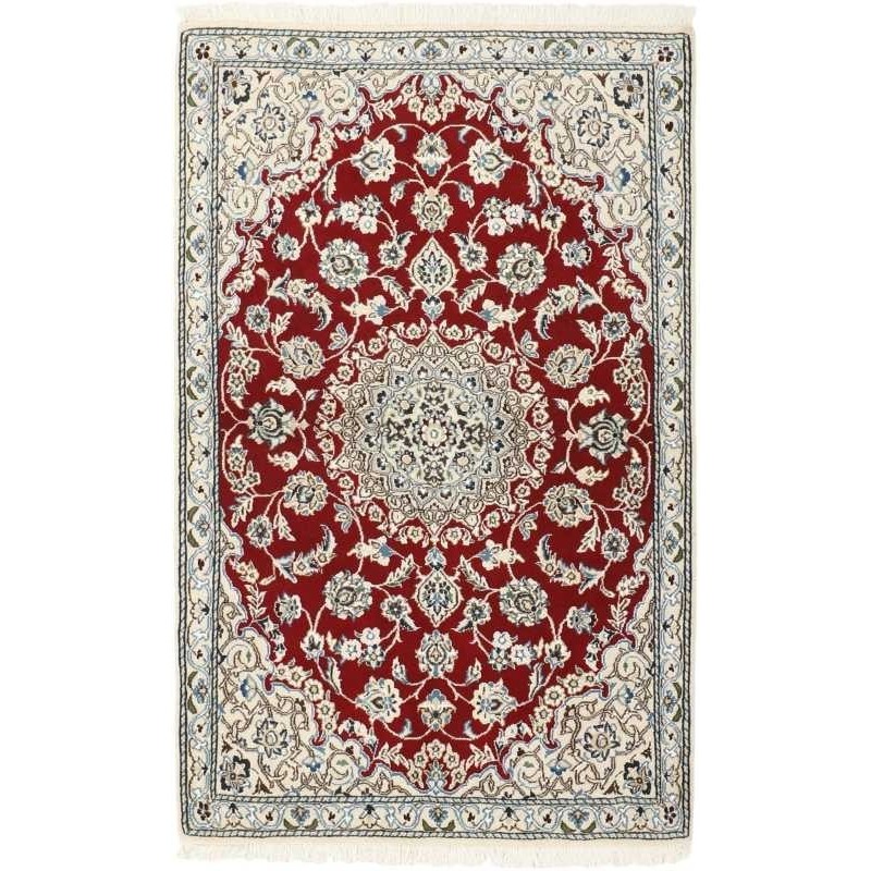 tappeto persia nain fine con seta cm 87x141