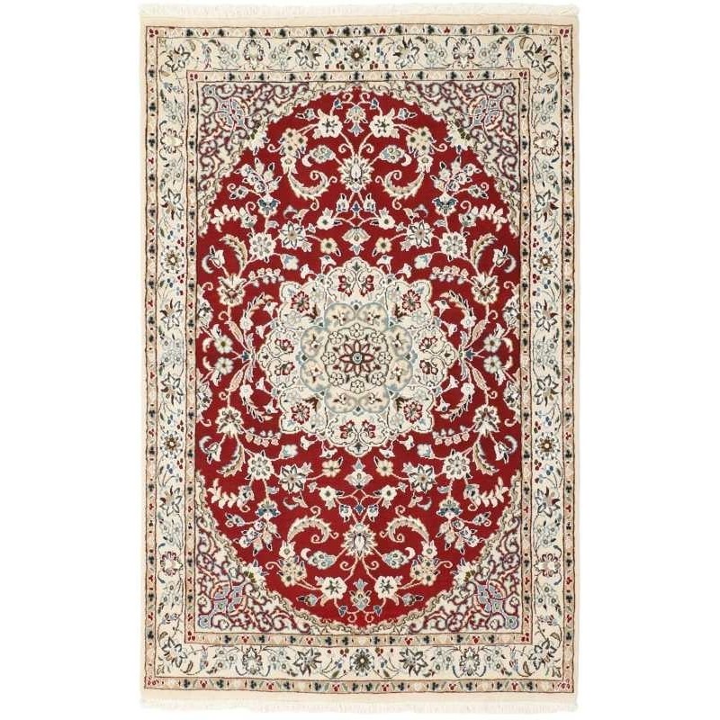 tappeto persia nain fine con seta cm 93x148