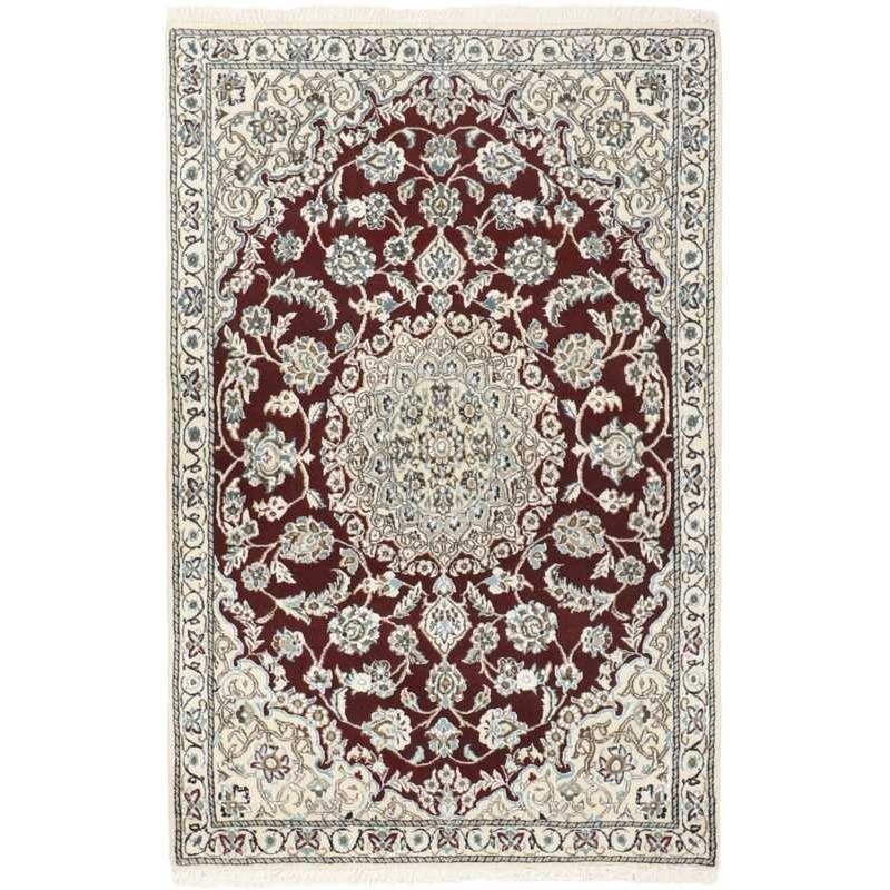 tappeto persia nain fine con seta cm 88x134