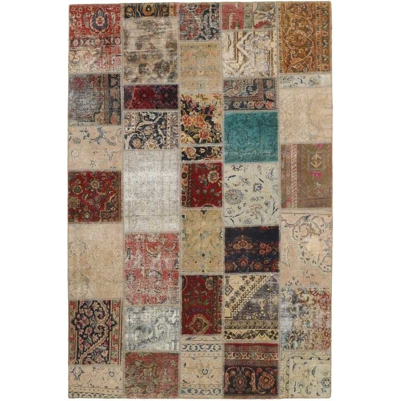 tappeto persia vintage patchwork cm 202x298