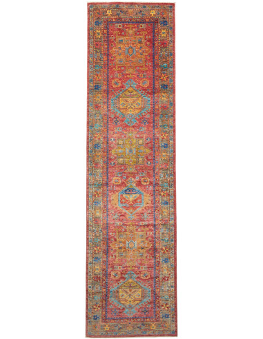 Tribal Pakistan rosso indiano e rosso indiano 79x298