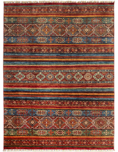 Samarkand Pakistan marrone sella e salmone scuro 179x237