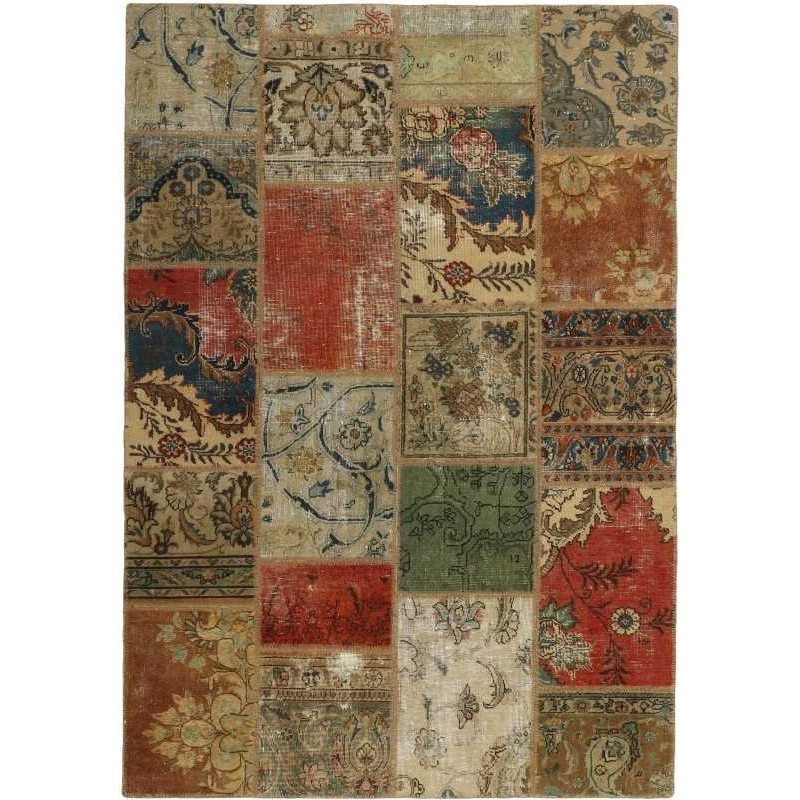 tappeto persia vintage patchwork cm 141x201 