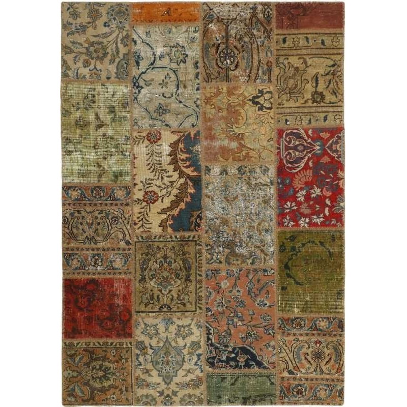tappeto persia vintage patchwork cm 141x200 