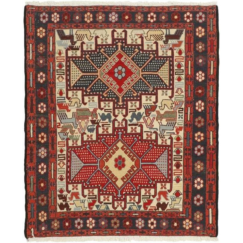 tappeto persia sumak shahsavan cm 82x98 