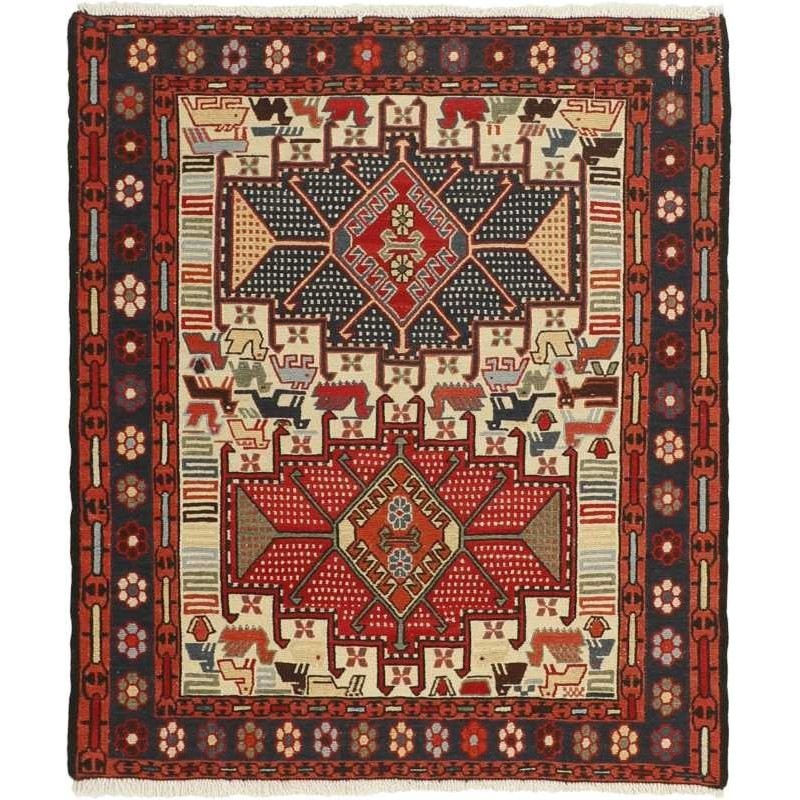 tappeto persia sumak shahsavan cm 84x97 