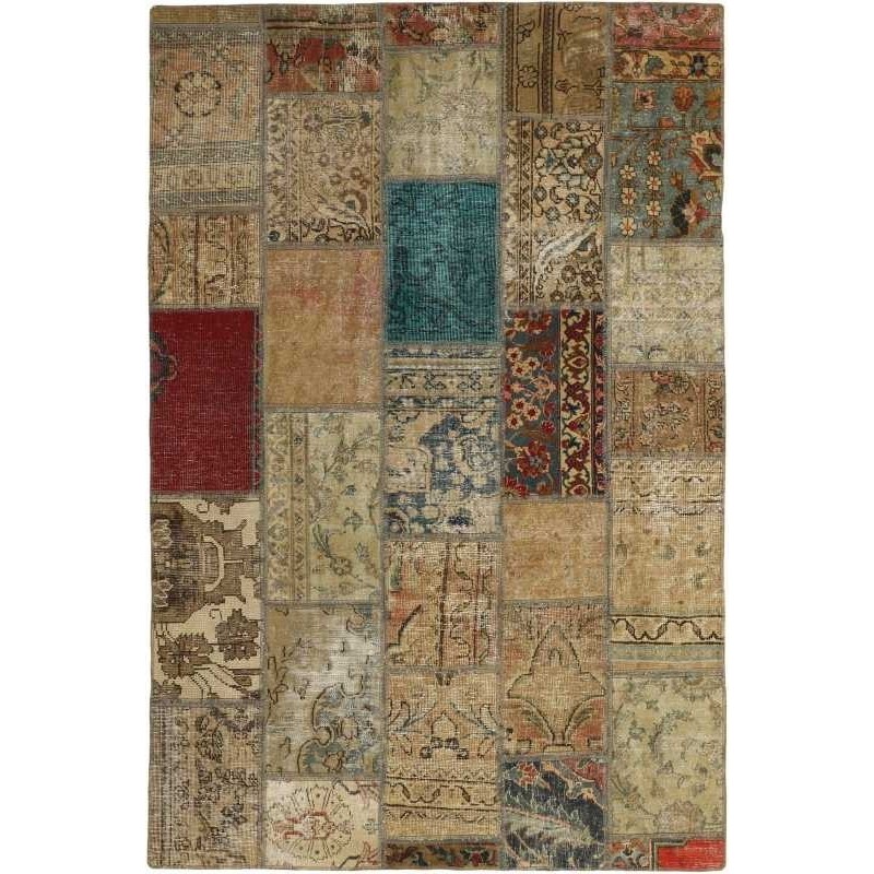 tappeto persia vintage patchwork cm 141x207 