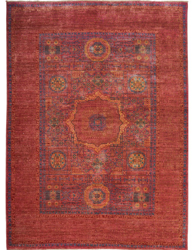 Mamlouk Pakistan terra di siena e grigio chiaro 146x204