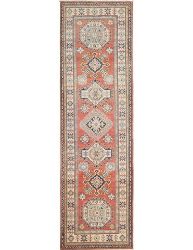 Kazak Pakistan marrone rosato e abbronzatura 80x289