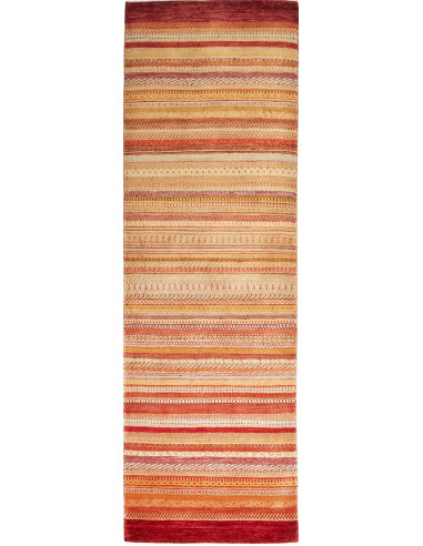 Gabbeh Fine Pakistan salmone scuro e rosso indiano 77x246