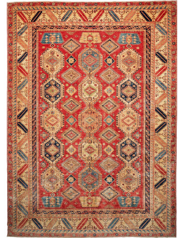 Kazak Fine Pakistan perù e grigio ardesia scuro 267x362