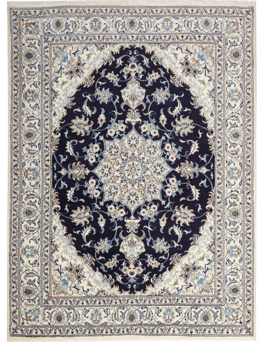 Nain Kashmar Persia argento e grigio ardesia scuro 165x228