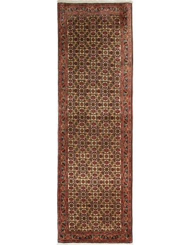 Bidjar Persia verde oliva scuro e terra di siena 65x211