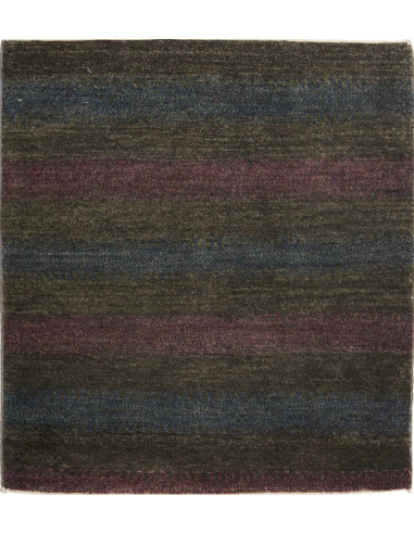Gabbeh Fine Pakistan grigio ardesia scuro e grigio ardesia scuro 77x85