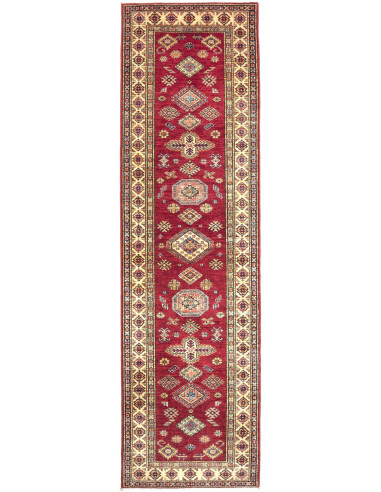 Kazak Fine Pakistan terra di siena e marrone rosato 82x296