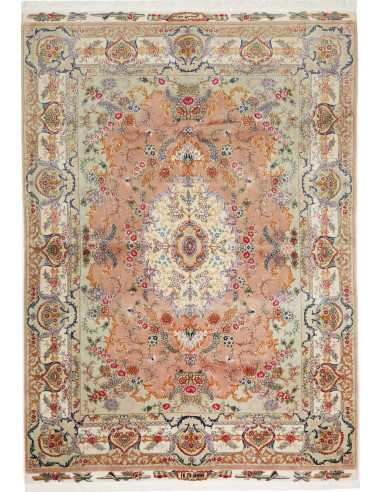 Tabriz 70 Raj Persia marrone rosato e marrone sella 150x210