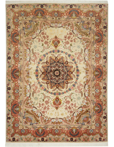 Tabriz 50 Raj Persia marrone rosato e grigio ardesia scuro 148x202