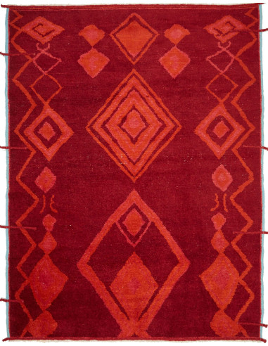 Gabbeh Marrakech Pakistan rosso scuro e argento 231x302