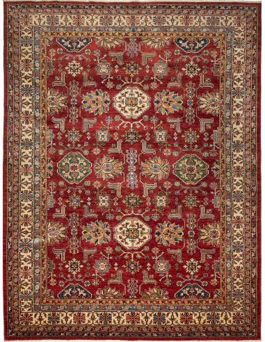 Kazak Fine Pakistan marrone sella e legno robusto 242x318