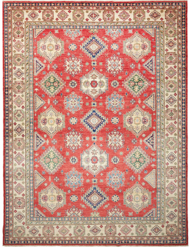 Kazak Fine Pakistan marrone rosato e grigio ardesia scuro 247x325