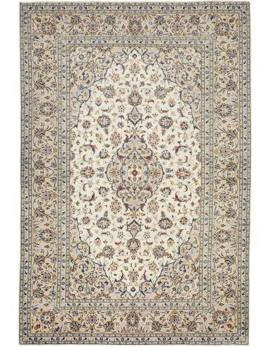 Kashan Persia argento e verde oliva scuro 197x295
