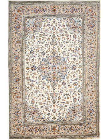 Kashan Persia grigio chiaro e verde oliva scuro 197x300