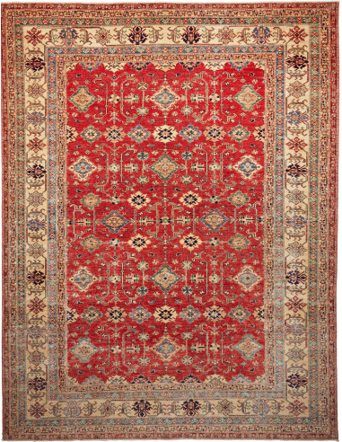 Kazak Fine Pakistan rosso indiano e grano 278x354