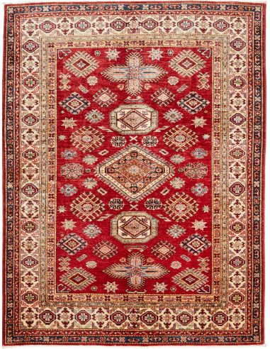 Kazak Fine Pakistan marrone e grano 145x190