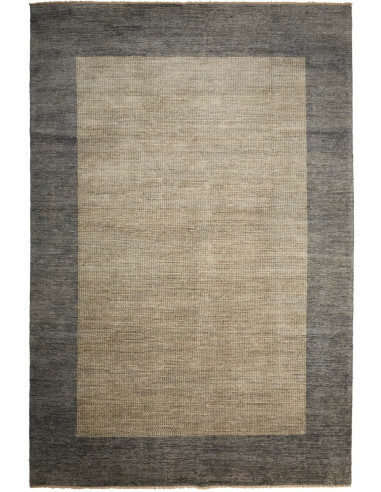Gabbeh Moderno Pakistan grigio e verde oliva scuro 156x207