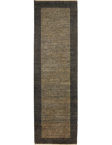 Gabbeh Moderno Pakistan grigio ardesia scuro e grigio ardesia scuro 75x253