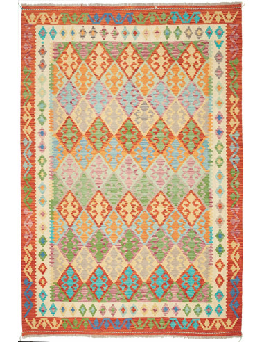 Kilim Pakistan abbronzatura e grano 206x286