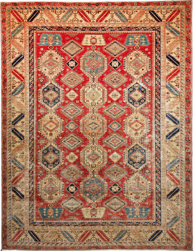 Kazak Fine Pakistan marrone rosato e marrone rosato 275x352