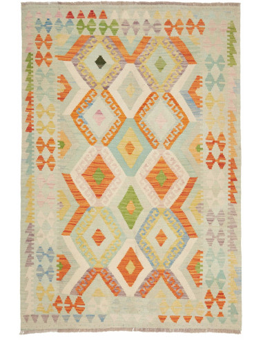 Kilim Pakistan abbronzatura e argento 126x177
