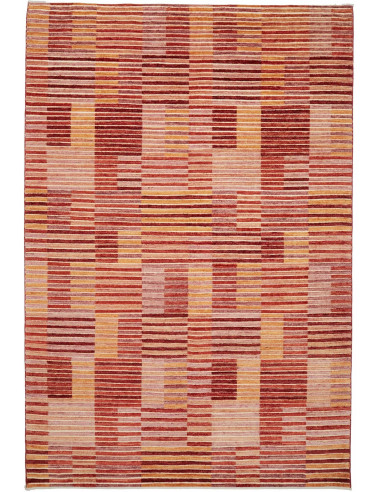 Stripes Moderno Pakistan marrone rosato e bisque 200x295