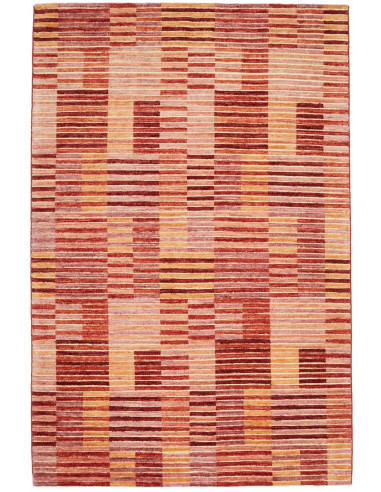 Stripes Moderno Pakistan salmone scuro e grano 170x244