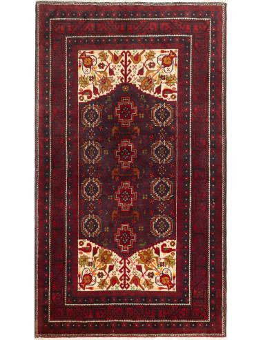 Baluch Persia grigio ardesia scuro e grano 107x190