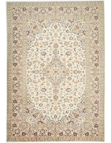 Kashan Persia grigio chiaro e marrone rosato 208x298