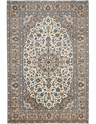 Kashan Persia grigio scuro e verde oliva scuro 197x300