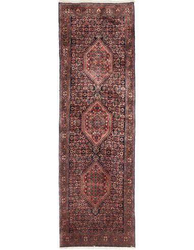 Bidjar Persia verde oliva scuro e marrone rosato 58x200