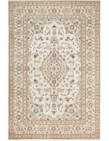 Kashan Persia grigio chiaro e marrone rosato 201x303