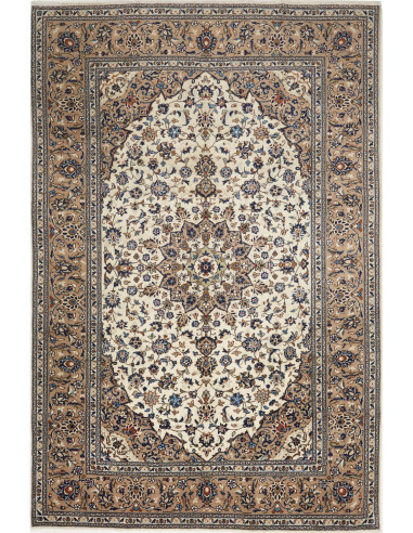 Kashan Persia marrone rosato e marrone rosato 200x300
