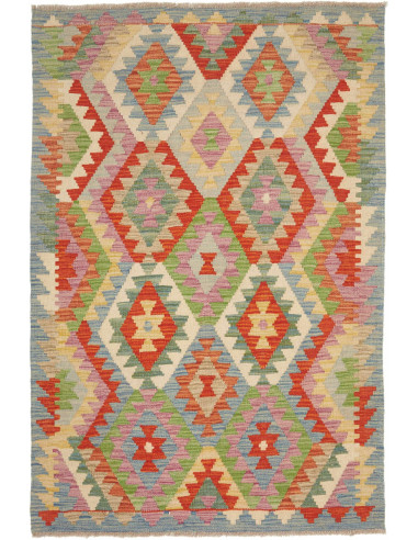 Kilim Pakistan marrone rosato e terra di siena 104x154