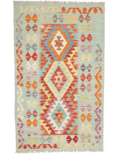 Kilim Pakistan argento e terra di siena 95x158
