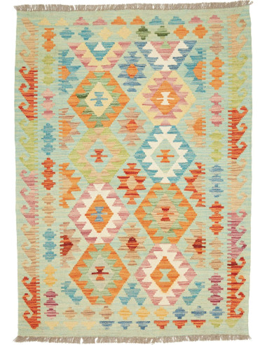 Kilim Pakistan abbronzatura e argento 106x148