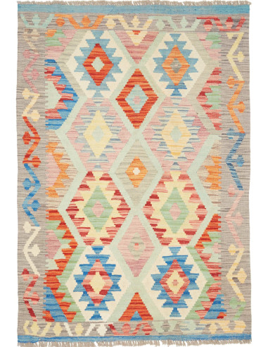 Kilim Pakistan argento e argento 102x149