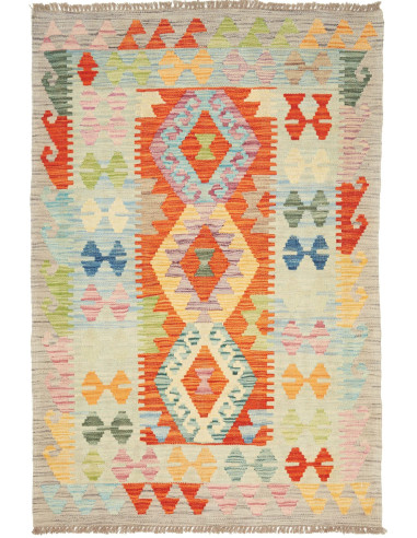 Kilim Pakistan abbronzatura e argento 101x147