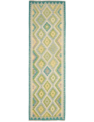 Kilim Pakistan abbronzatura e verde oliva 78x262