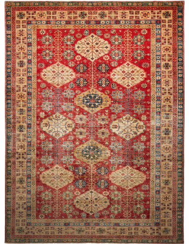 Kazak Fine Pakistan rosso indiano e terra di siena 278x374
