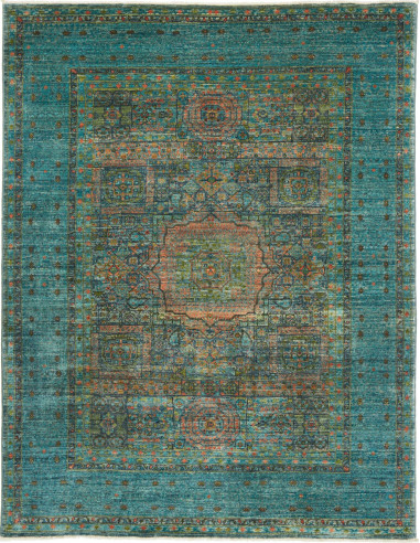 Mamlouk Pakistan grigio tenue e grigio ardesia scuro 156x200